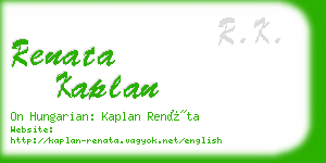 renata kaplan business card